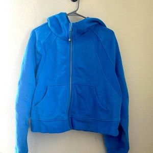 Lululemon Scuba full zip cropped hoodie Blue Nile